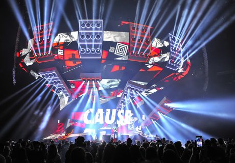 Claypaky Mythos fixtures played a key role in Ed Sheeran's Divide tour. Photo by Steve Jennings