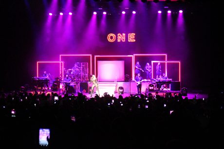 The show is a mix of timecode and manually-triggered lights. Pictured here, GLP impression X4 Wash fixtures can be seen lighting the stage. All photos by Kevin M. Mitchell