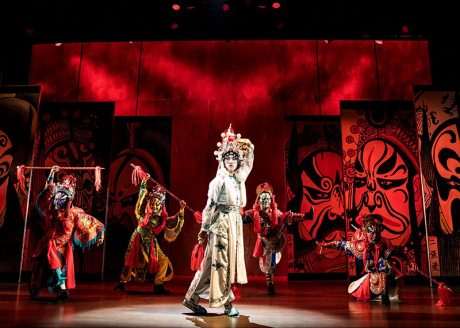 Song Liling (Jin Ha) during a colorful performance. Photo by Matthew Murphy