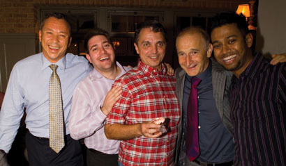 Kevin Loretto of CSL (center) flanked by Steve Warren, Phil Blue, Rick Salzedo and Koy Neminathan with Avolites.