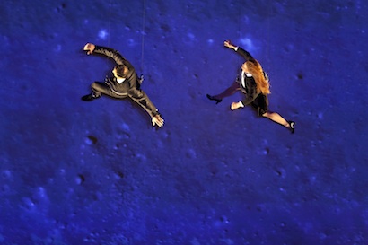 Aerialists at IBM Centennial