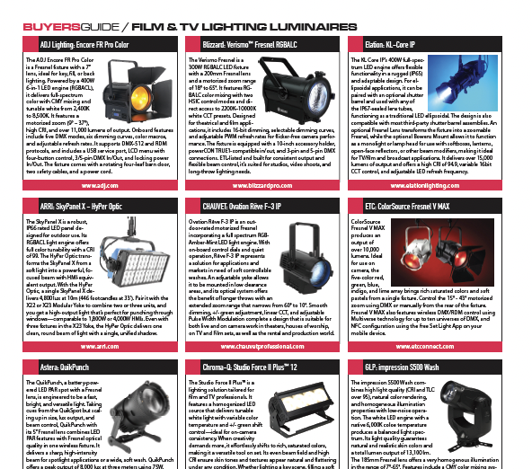 Film & TV Lighting Luminaires