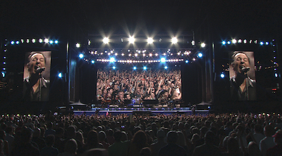Pete's Big TVs LED video panels on Bruce Springsteen
