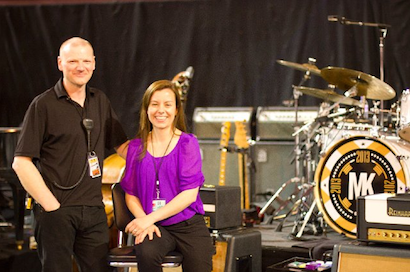 PM Kevin Hopgood and production coordinator Lisa Santos.