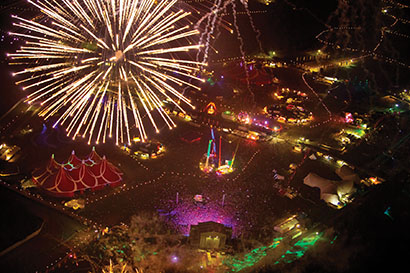 Aerial Shot of the Creamfields site © Marc De Groot