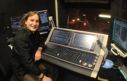 Matthew Nankivell, Head of Lighting at His Majesty’s Theatre in Perth,with ETC Eos.