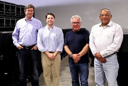 Syncrolite LLC’s Jonathan Adamson, Jerry Trojan, David Keighley and Steve Washington. Photo: Amanda Griffin