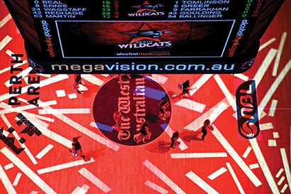 Mega Vision Sound and Lighting once again provided technical support for the Perth Wildcats basketball team