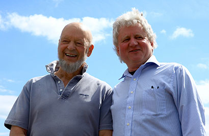 From left, Glastonbury founder Michael Eavis and Serious Stages' Steven Corfield