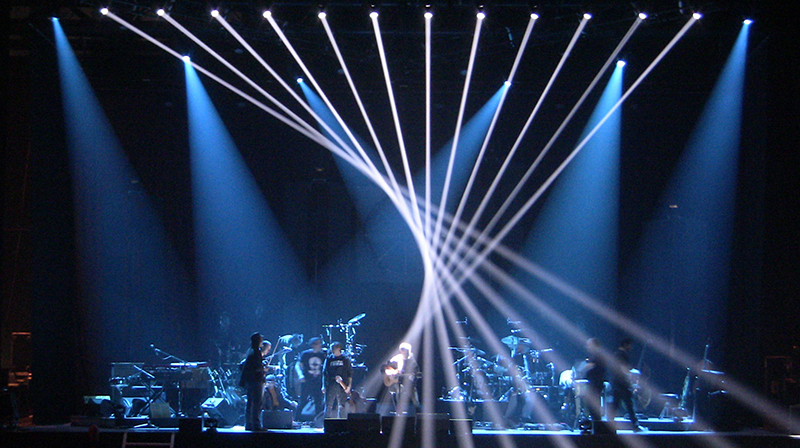 Bernard Lavilliers Rock Concert Lit with Clay Paky Sharpys. Photo by Laurent Chapot.