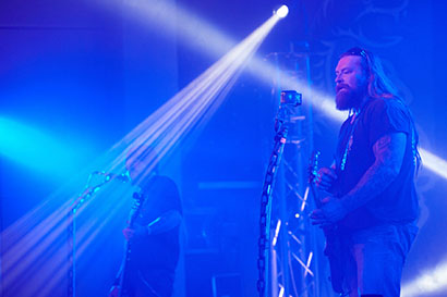 Czech thrash metal band SKWOR performs with TD Promo-supplied Robe lighting fixtures.