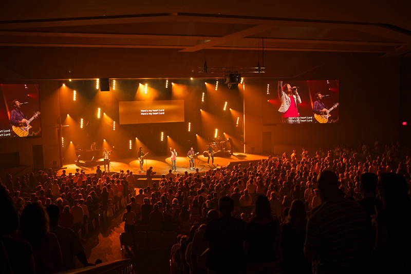 Eagle Brook Church installs Martin fixtures. Photo by Tom Clark