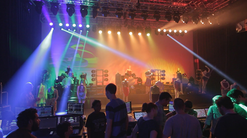 Stagecraft Institute of Las Vegas Benefits from Support from ETC, Other Sponsors. Pictured here, students prepare for a lighting showcase using ETC's Ti console.