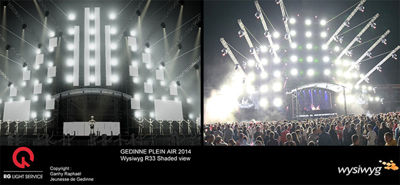 RG Light Services Turns to wysiwyg for the 26th Gedinne Open Air outdoor dance event in Belgium.