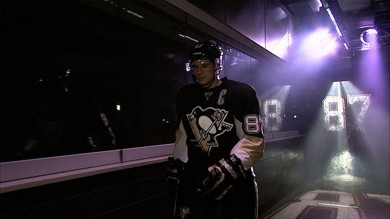 When the NHL Pittsburgh Penguins made their entrance for the first hockey game of the 2014-2014 season, the team’s fans were already pumped up. Kevin Hogan from Process of Illumination, LD to the Penguins’ shows since 2005, further stoked Penguin fervor with an assist from four of Robe’s Cyclone fixtures. Pictured here is Penguin team captain Sidney Crosby.