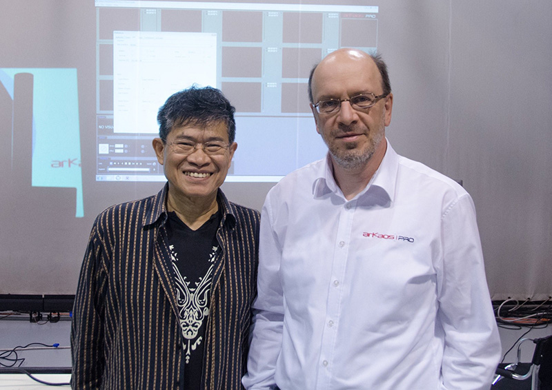 ACE's Paul Wu and ArKaos CEO Marco Hinic