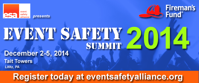 Event Safety Summit, Dec. 2-5 2014, Lititz, PA