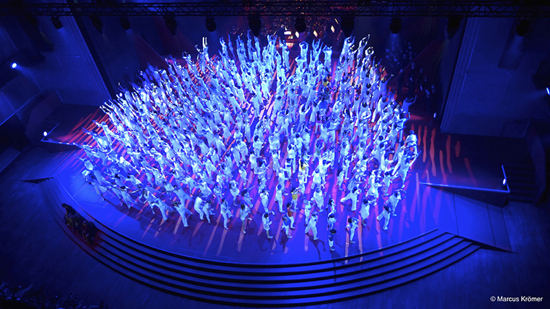 The celebration made use of Clay Paky Alpha Profile 1500s. Photo by Marcus Kroemer