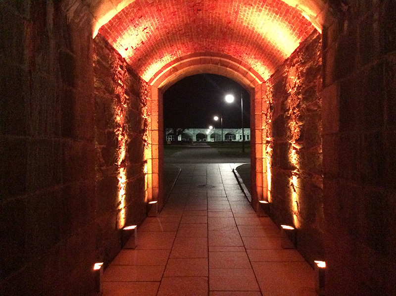 Chauvet WELL Fixtures Used for Corporate Event at Fort Adams in Newport, R.I.