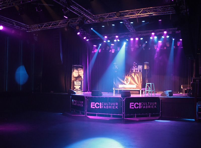 Ampco Flashlight Lightco Provides two venues that are part of the new ECI Culture Factory (ECI Cultuurfabriek) with Elation LED Fixtures