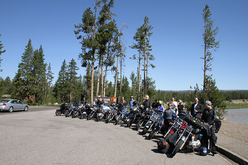 Long Reach Long Riders take in the scenery at Yellowstone National Park