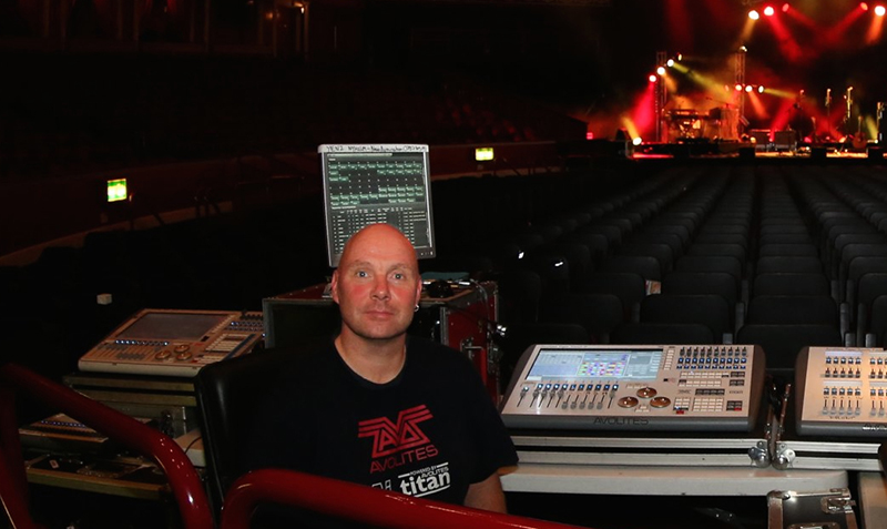 LD Yenz Nyholm used an Avolites Tiger Touch II with Tiger Touch Fader Wing to create a retro look for English pop/rock band Level 42's gig at Royal Albert Hall.