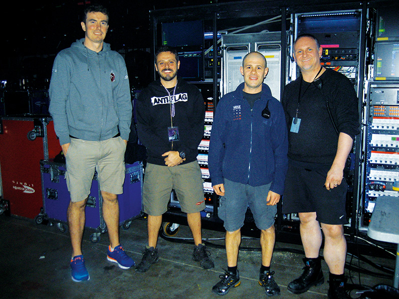 Pictured here are, from left, Mike Maslen, Alessandro Schilaci, Davide Palumbi and Peter (Kiss) Horne.