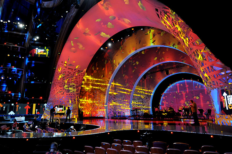 Lighting Rig for Stand Up to Cancer TV Special Includes Clay Paky Sharpy Fixtures