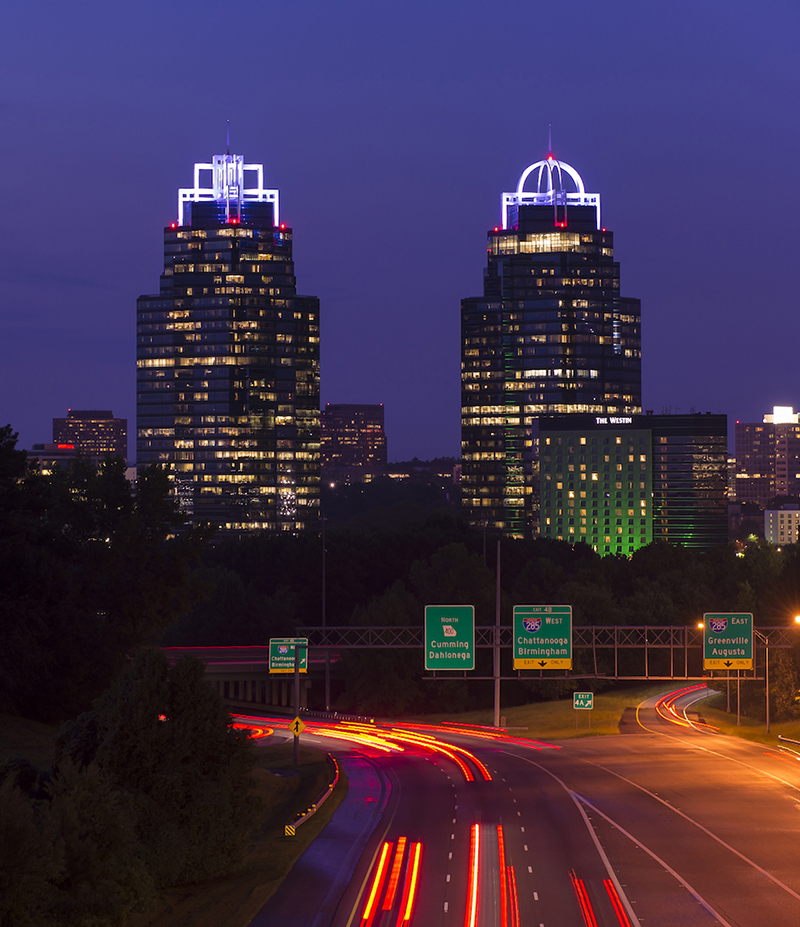 Atlanta’s King and Queen Buildings Lit with Iluminarc Fixtures PLSN