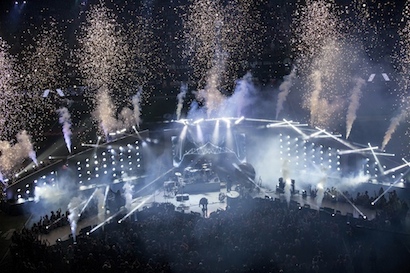 Electric Aura Projects designed the production for Imagine Dragons at the 102nd Grey Cup Halftime Show.
