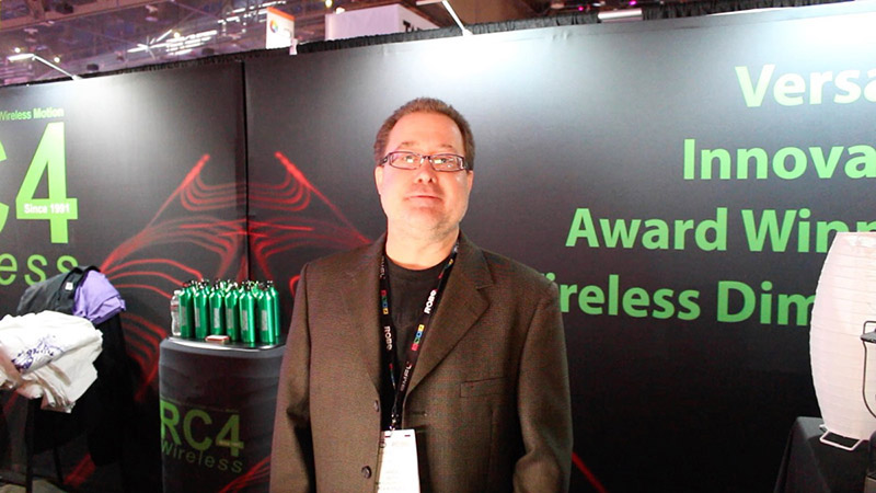 James David Smith of RC4 Wireless in the RC4 Wireless booth at LDI