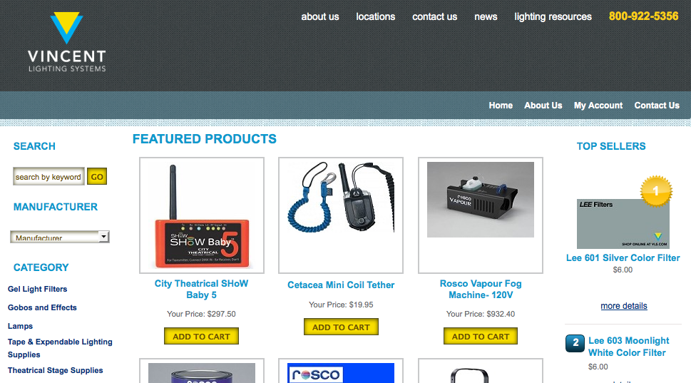 Vincent Lighting Systems Launches New Web Store