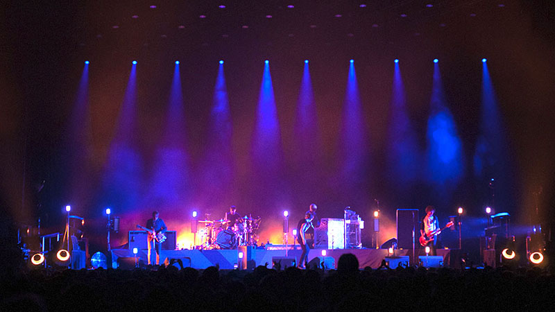 Kaiser Chiefs designers Rob Sinclair and Ali Pike specified four Robe Cyclones for the recent U.K. tour.