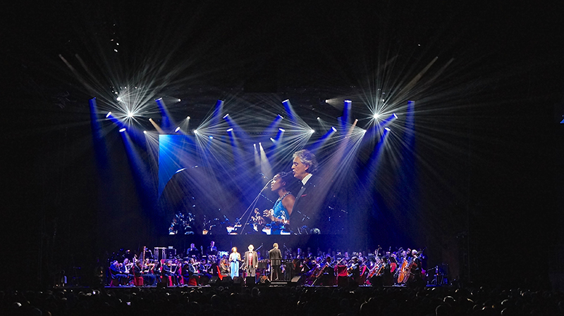 Andrea Bocelli tours with Clay Paky B-EYEs
