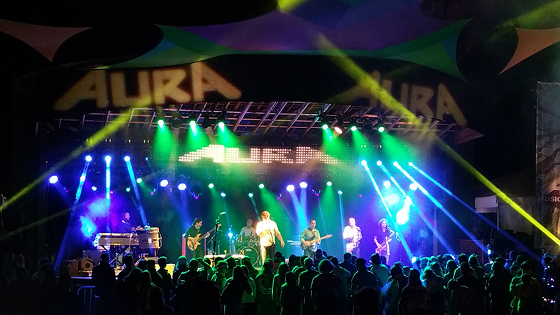 Chauvet Nexus Aw panels at Aura Music and Arts Festival
