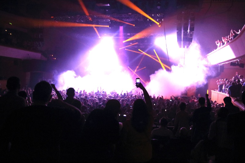 Colour Sound Experiment’s Haydn Cruickshank (H) designs visual array for Underworld's tour (c) Anis Marks