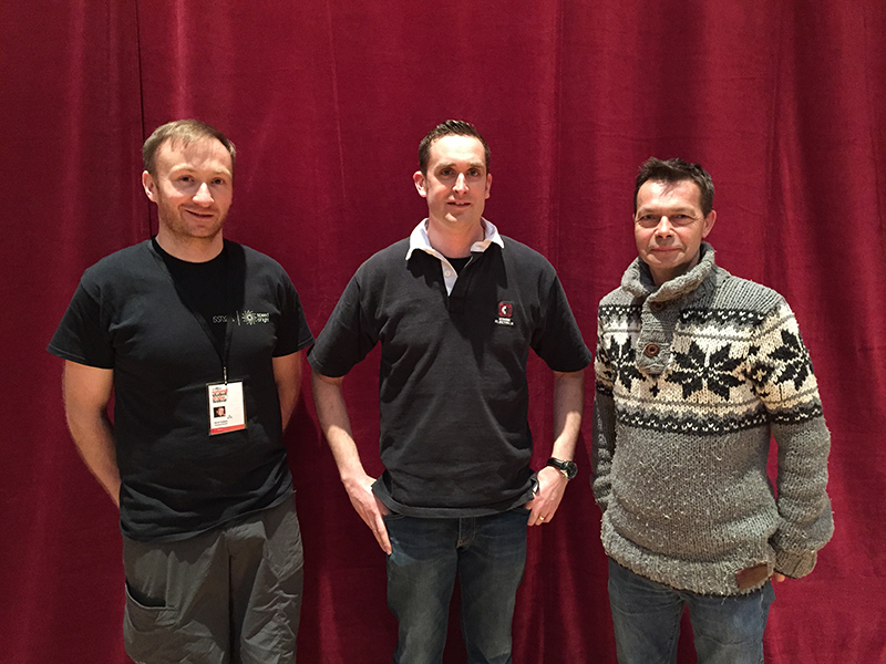 (L - R) David Graham – Festival Technical Director; Paul Roughton – Stage Electrics; Michael Brazier - Festival Director