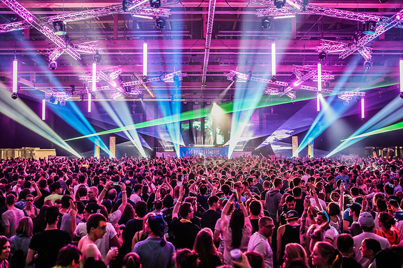 One of the three floors of the festival