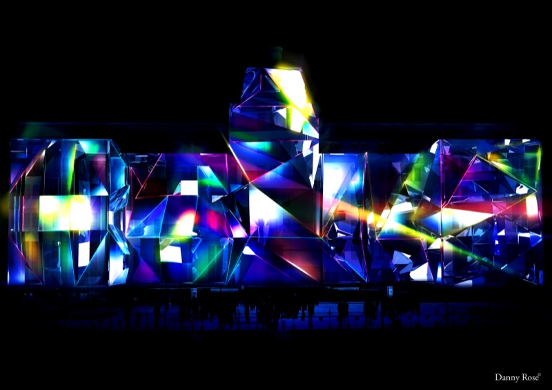 Paris-based art and design group allow Vivid Sydney 2015 visitors to see, hear and experience true “synaesthesia” in a stunning and continuously morphing projection work developed in partnership with Australian artist Rebecca Baumann (c) Danny Rose