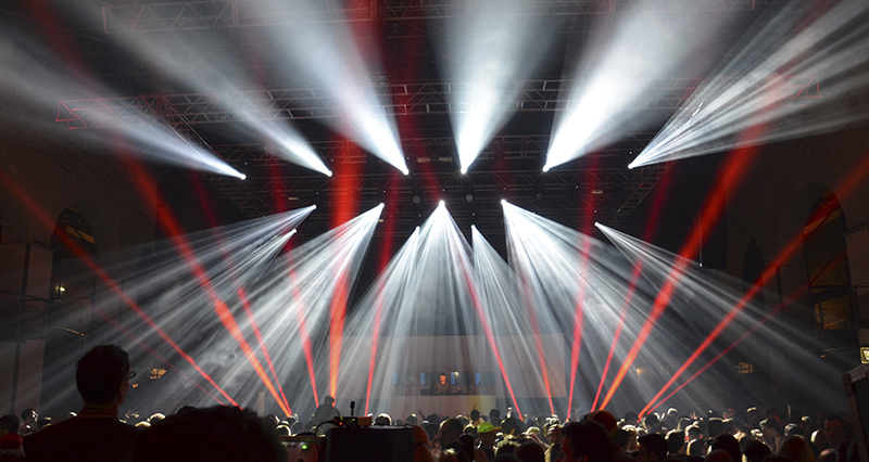 Among the lights used for the shows are 24 Clay Paky Mythos, together with a grandMA2 light console and an MA onPC command wing.