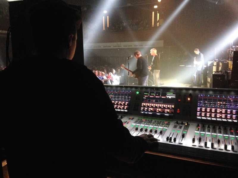 Samuel Manigley with Soundcraft Vi6 digital mixing console