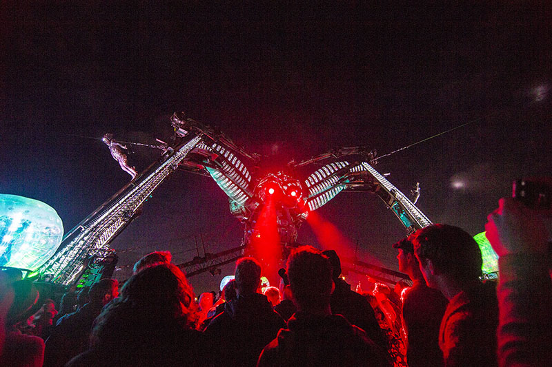 This year the new Arcadia ‘Metamorphosis’ show - complete with awesome technical production, radical aerial stunts and the very best dance beats - was one of the most talked-about and enjoyed events of the Festival. (c) Louise Stickland