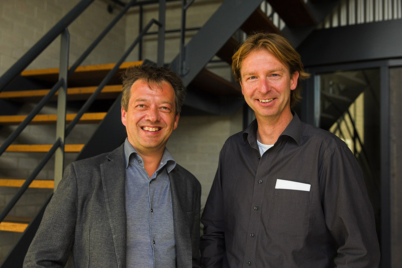 Stagelight’s Jacco van der Heijden on the left and Controllux’s Jeroen van Aalst on the right. (c) Louise Stickland