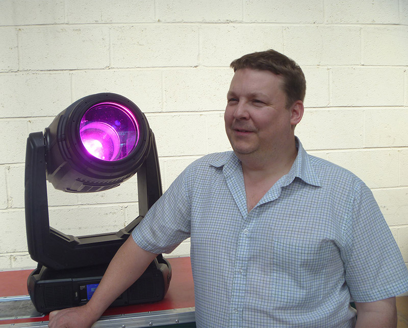 Colour Sound’s Haydn “H” Cruickshank with some of the new BMFLs