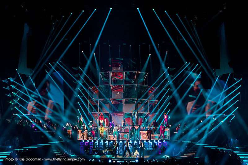 Take That perform on Brilliant Stages’ multilevel mainstage. (c) Kris Goodman