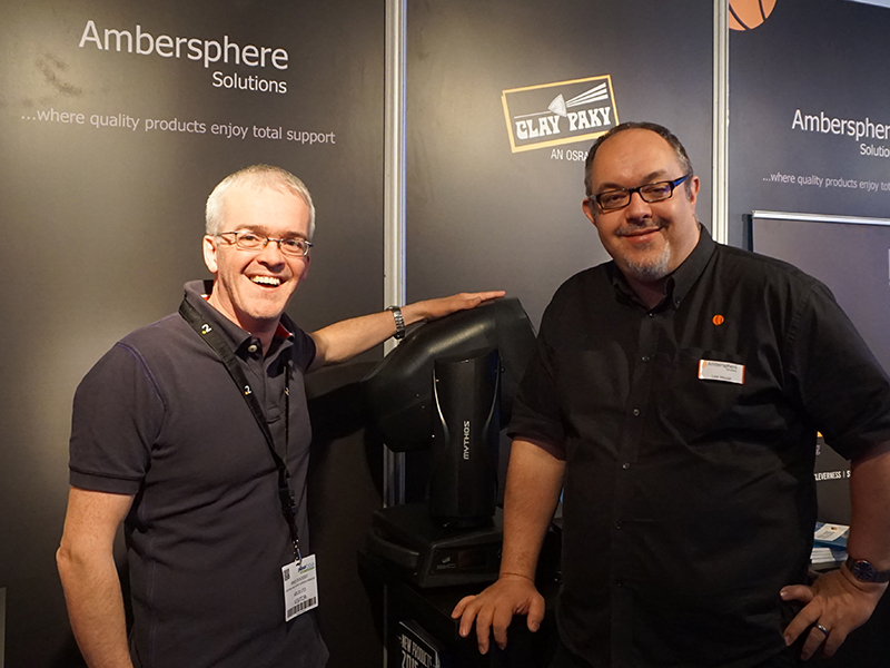 Left: Mike Docksey, Lighting & Video General Manager at Adlib / Right: Lee House, Ambersphere Technical Sales