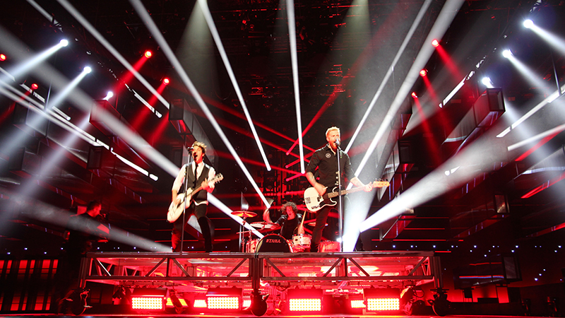 “The X-5s were scattered around the lighting rig downstage to add glitter and bursts that would penetrate the air through the set and give more energy in the camera shots.