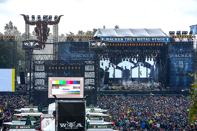 Riedel Communications' MediorNet real-time media network and Artist digital matrix intercom system supported the heavy metal acts that drew tens of thousands to Germany's Wacken Open Air festival held here from July 30 to Aug. 1, 2015. Pictured here is the main stage.