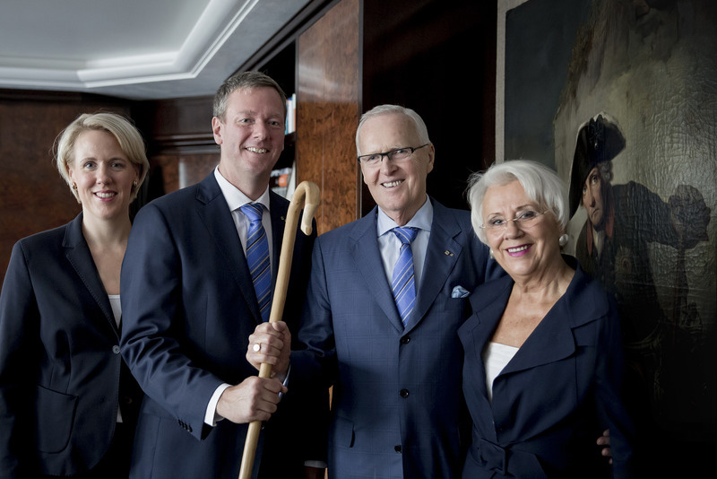 Dietmar Harting Passes the Baton to His Son, Philip Harting. Pictured here, from left, are Maresa Harting-Hertz, Philip Harting, Dietmar Harting and Margrit Harting.