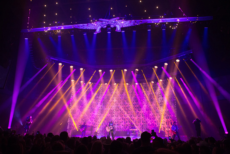 Miranda Lambert gets support from Bandit Lites. Tour photo by Blu Sanders.